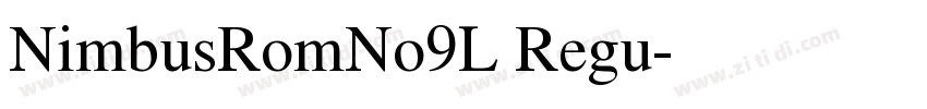 NimbusRomNo9L Regu字体转换